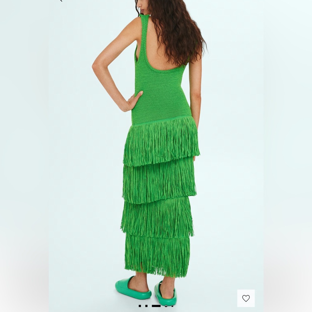 Mango x Simon Miller | Knitted Dress with Fringe Design - Picture 4 of 7